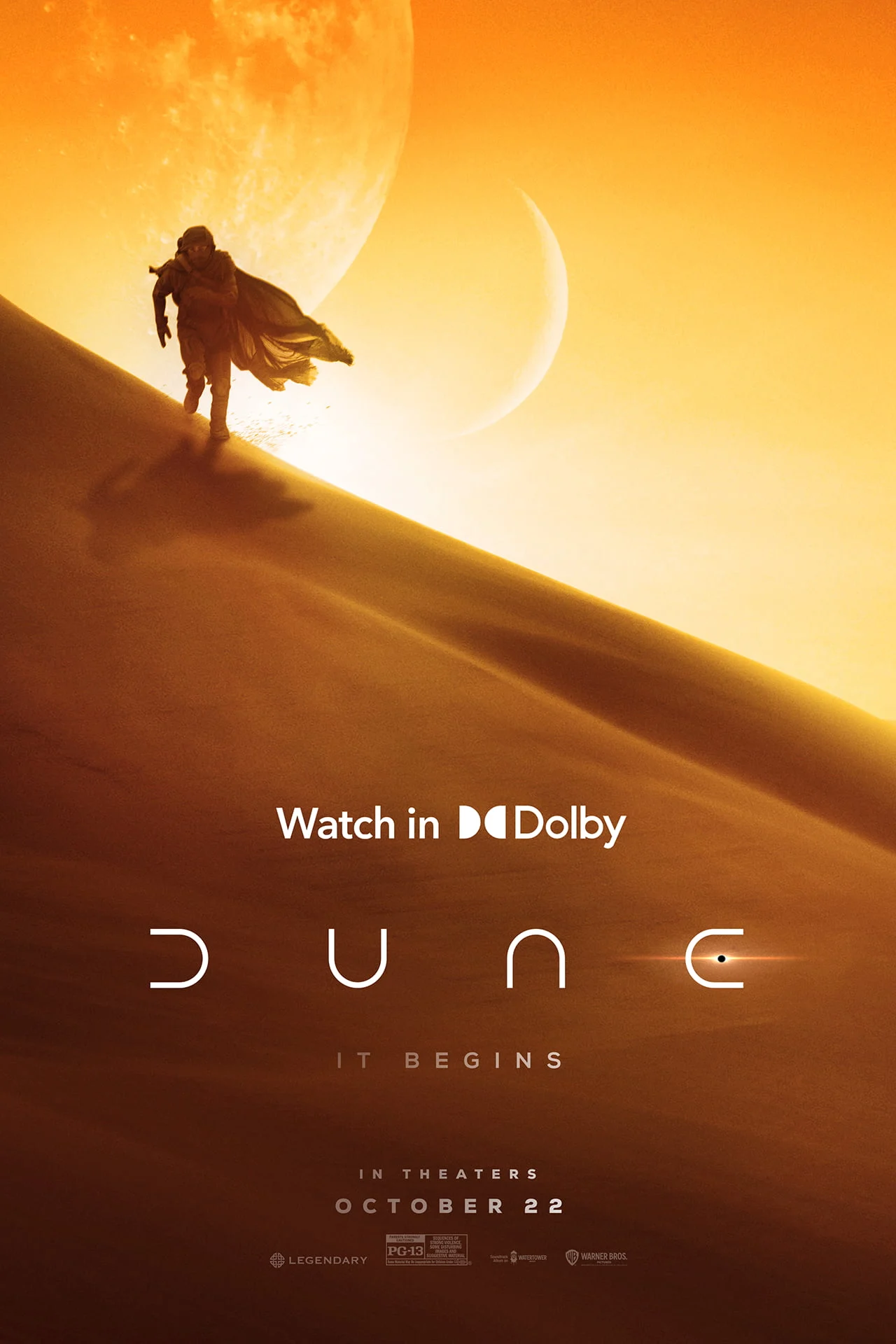 Hier das originale Dolby Promo Plakat zum Dune Filme von Denis Villeneuwe