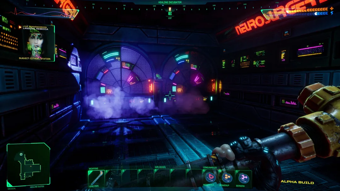 Das System Shock Remake wirkt trotz moderner HD-Grafik irgendwie retro-artig in der künstlerischen Ausrichtung. 