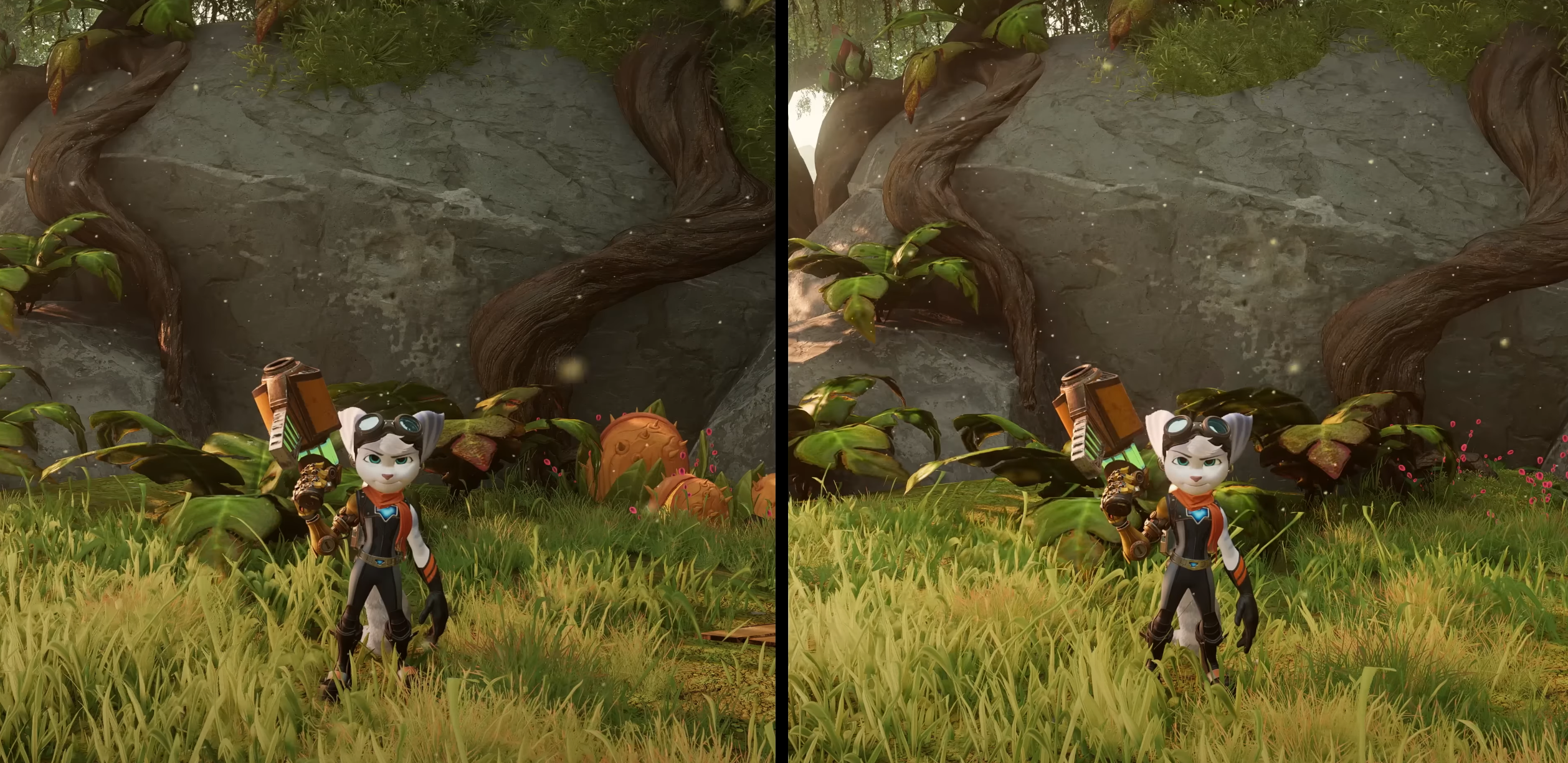Ratchet and Clank Links: PS5, rechts: PC © SONY