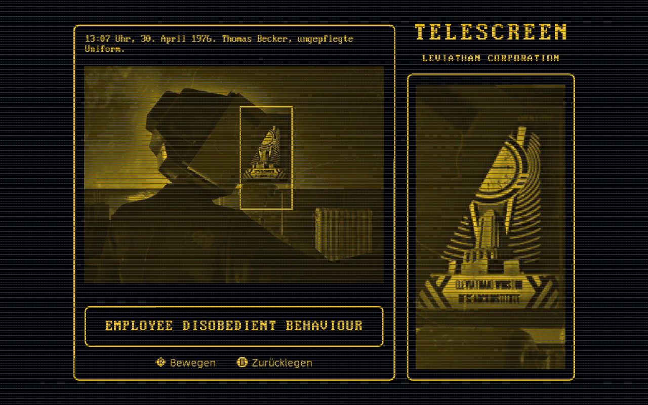 Das ostdeutsche 1984 in Karma - The Dark World ist ein grünstichiger, retrofuturistischer CRT-Alptraum (Screenshot auf dem Steam Deck aufgenommen)
© Wired Productions