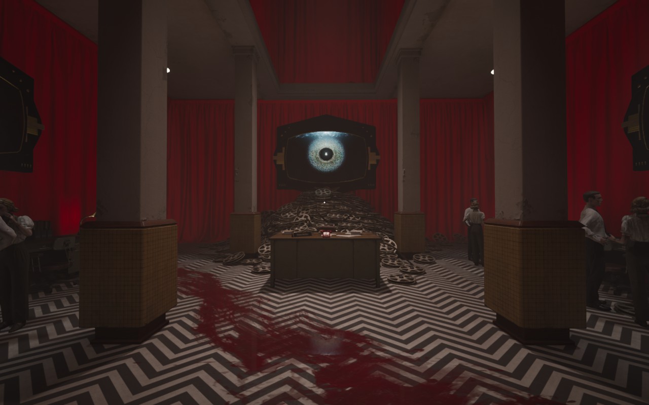 Seans dysfunktionale Psyche erinnert an die Black Lodge aus David Lynch's Kultserie Twin Peaks (Screenshot auf dem Steam Deck aufgenommen)
© Wired Productions