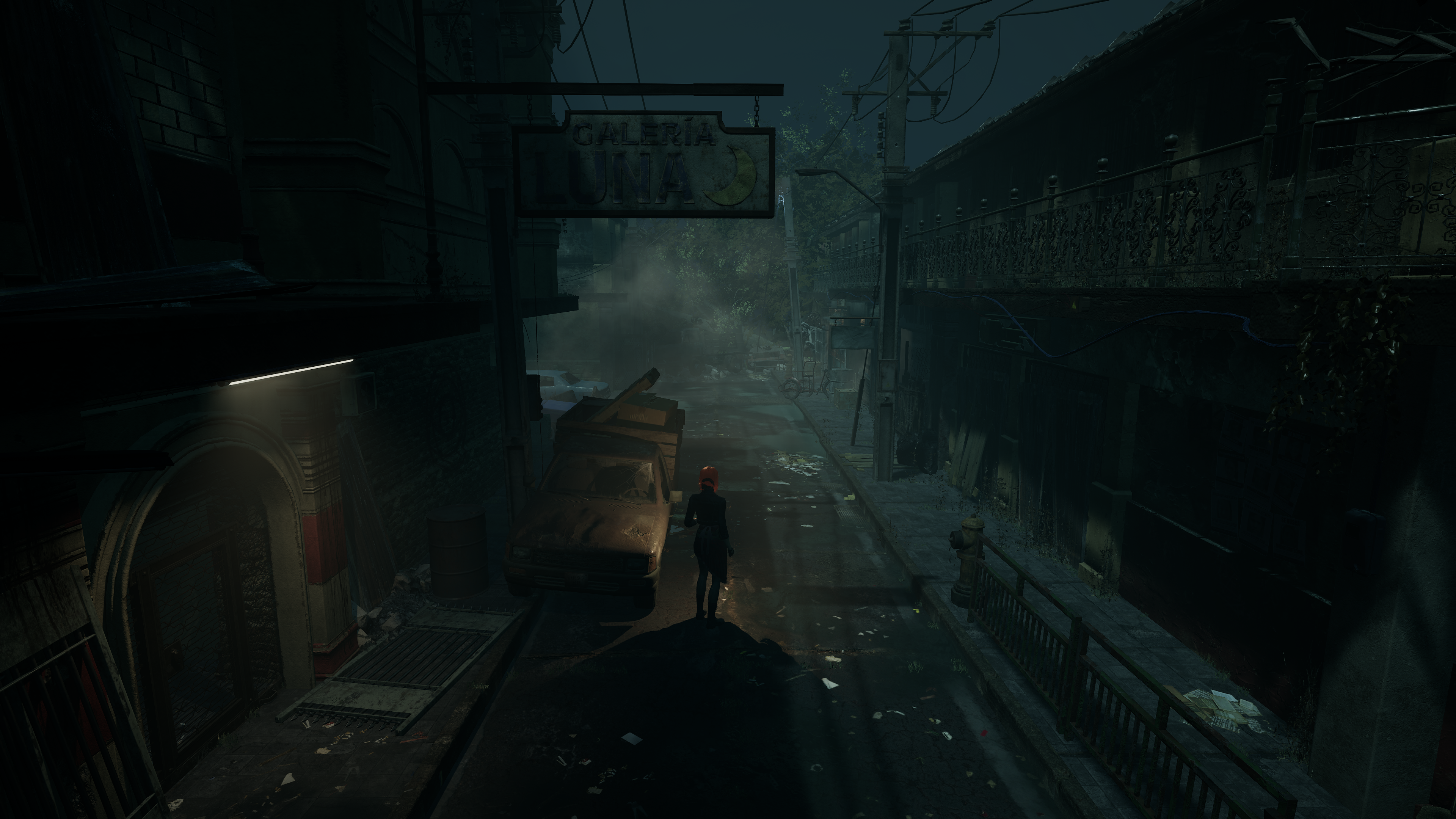 Tormented Souls II ist ein Update wie es seinerzeit Resident Evil 2 zu 1 war: Alles wirkt bisschen größer und offener. Hier können wir uns auch zeitweilig durch das Städtchen bewegen, um zwischen den größeren Zonen zu wechseln © PQube © Dual Effect