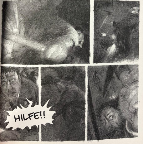 Horror geht auch ohne Gore! Das zeigt der Kohle-dominierte Zeichenstil von David von Bassewitz ganz hervorragend. © Carlsen